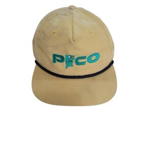 Richardson Outdoor Style 256 PECO Snapback Rope Hat Tan Teal Embroidery Cap